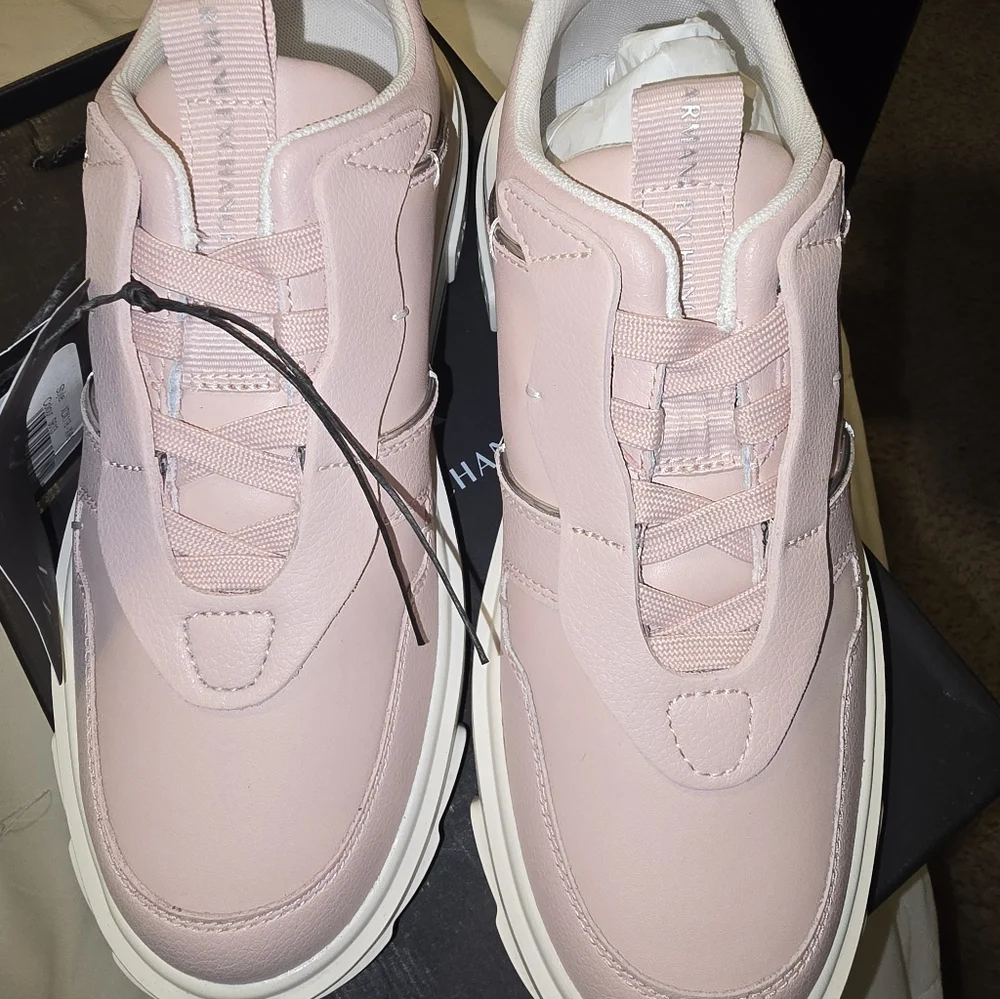 Armani Exchange Rose and Silver Sneakers - Picture 5 of 8